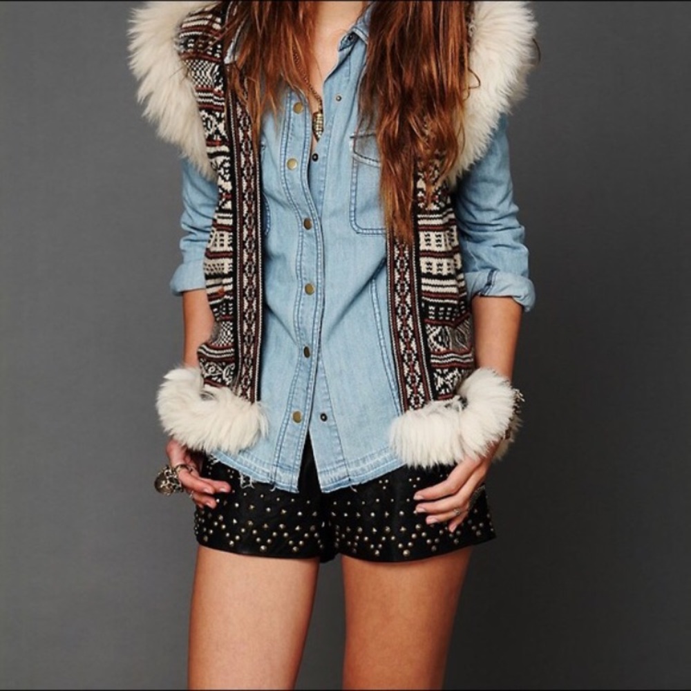 Free people rock studded shorts SZ 4